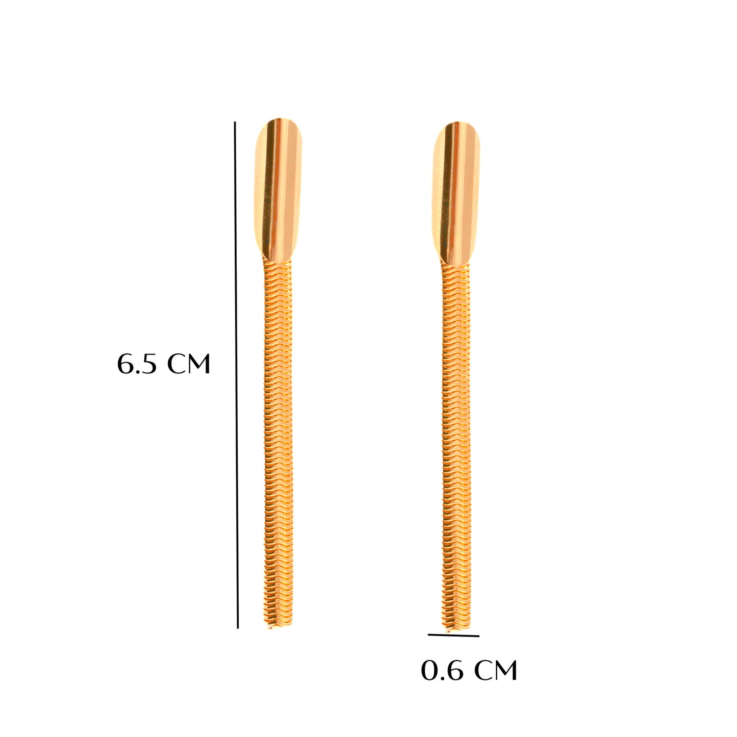 Arete Plano Colgante - Chapa de Oro