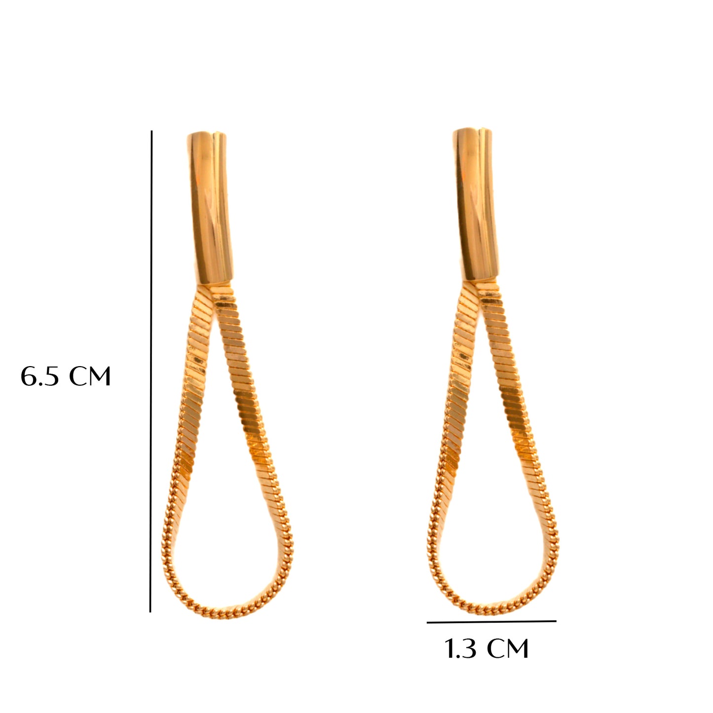 Arete Péndulo Colgante - Chapa de Oro