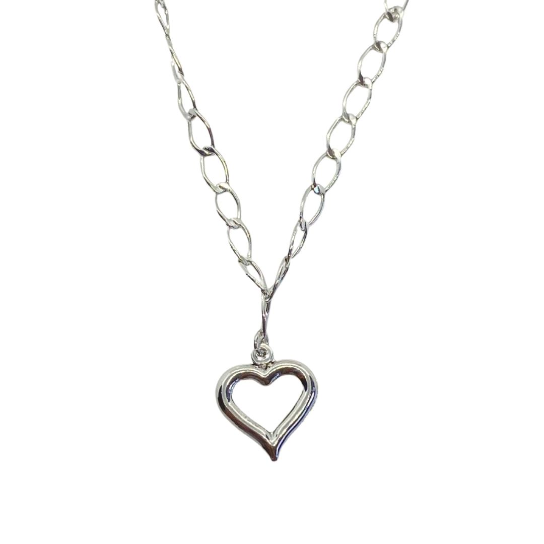 Pulsera con dije Corazón – Chapa de Rodio