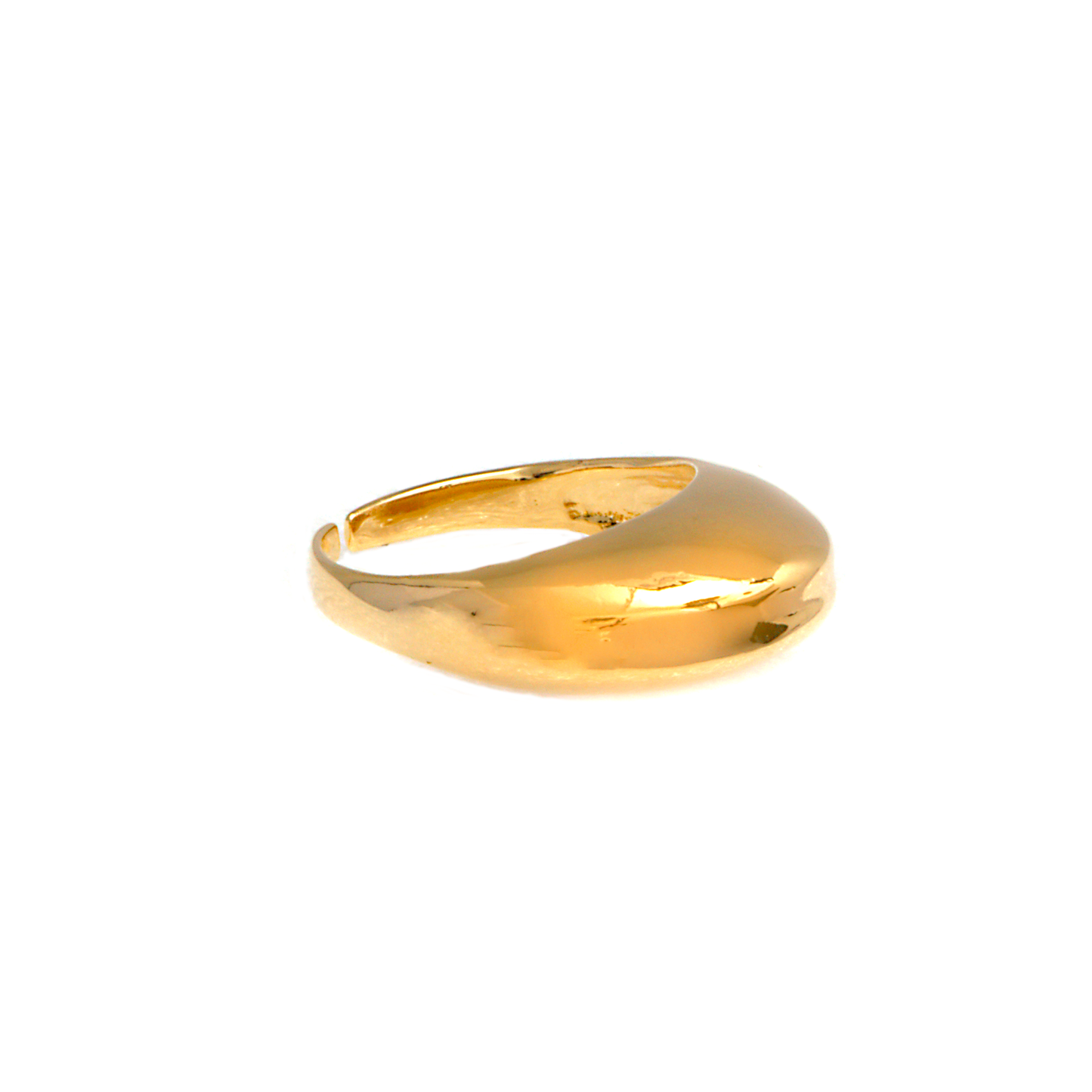 Anillo Ajustable Ancho - Chapa de Oro