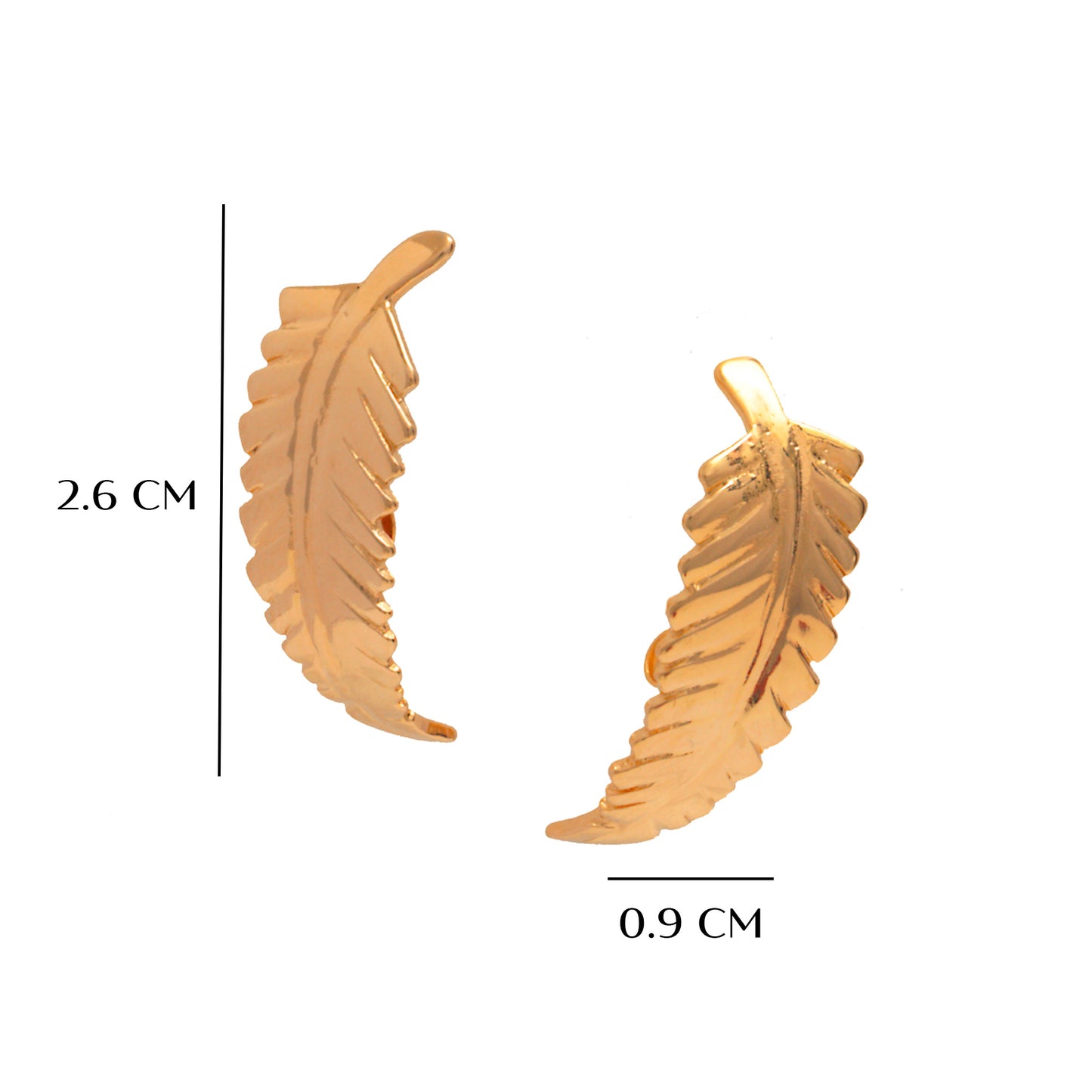 Arete Largo Hoja - Chapa de Oro