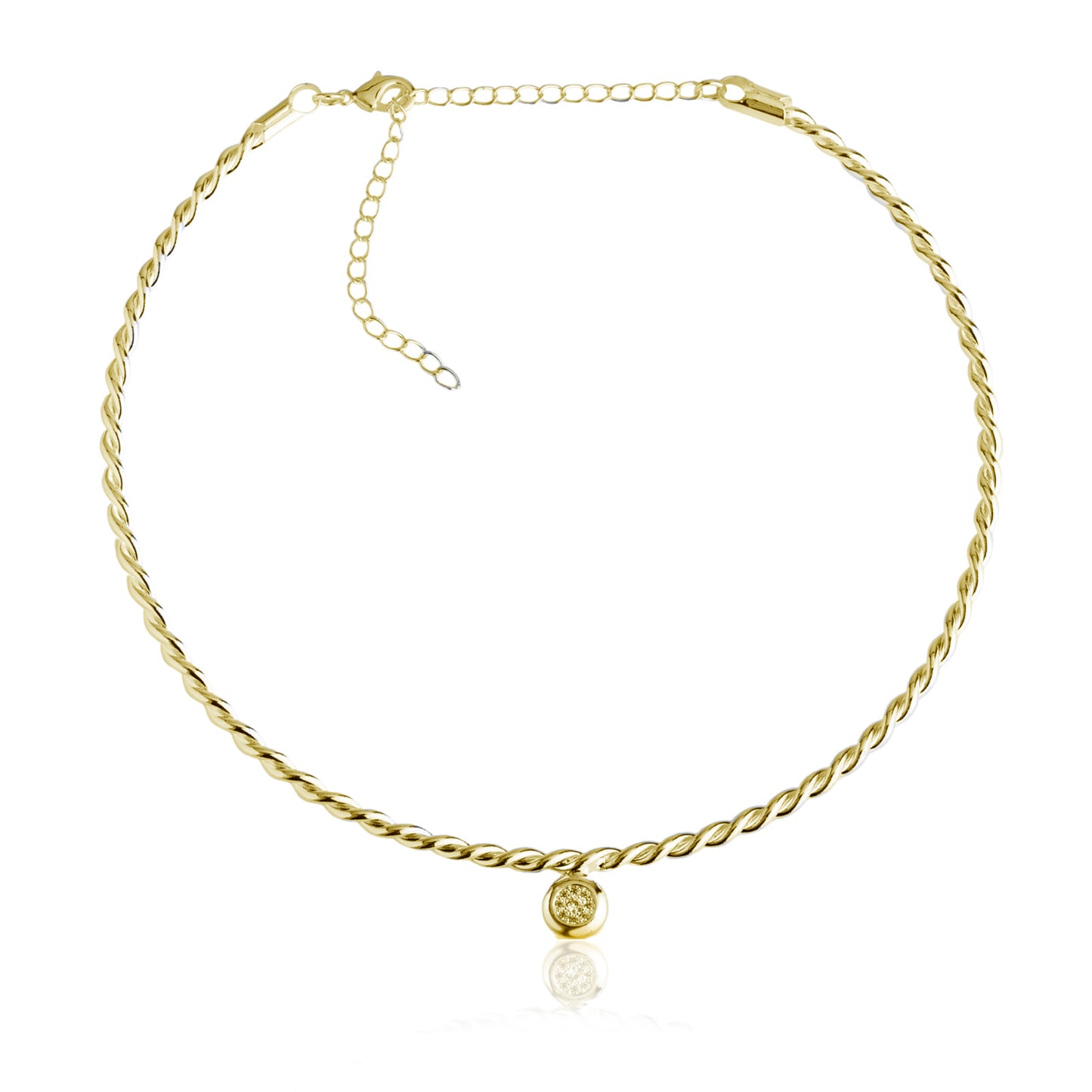 Gargantilla con Dije Pequeño - Chapa de Oro