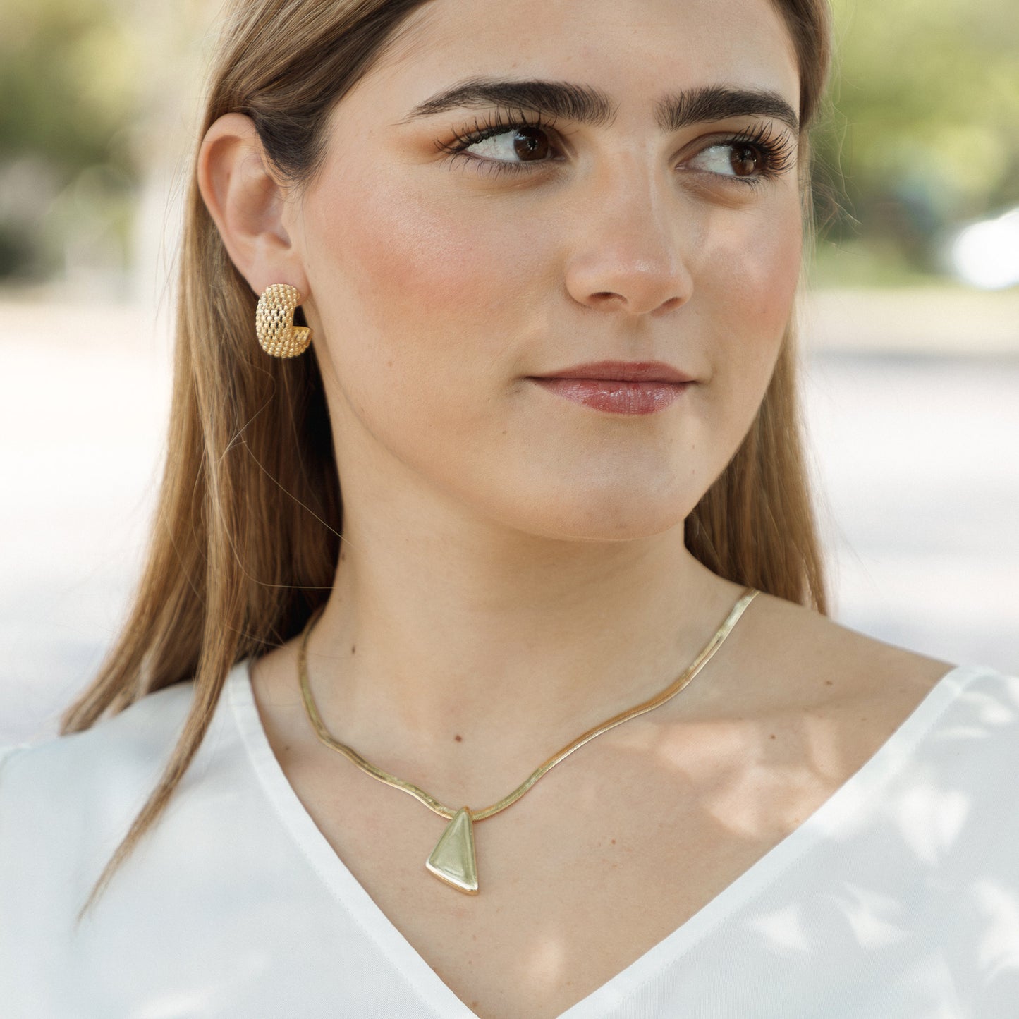 Collar Dije Triangulo - Chapa de Oro