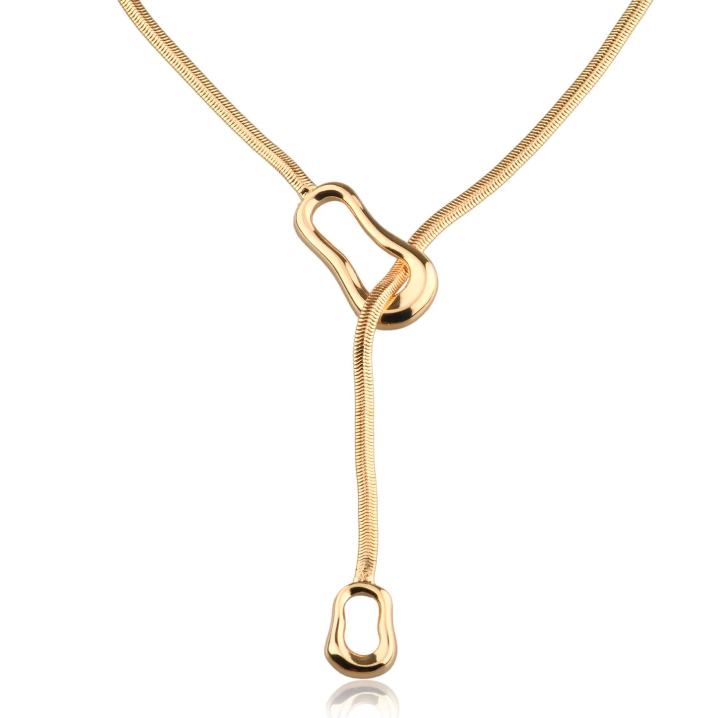 Collar Ajustable Doble Dije - Chapa de Oro