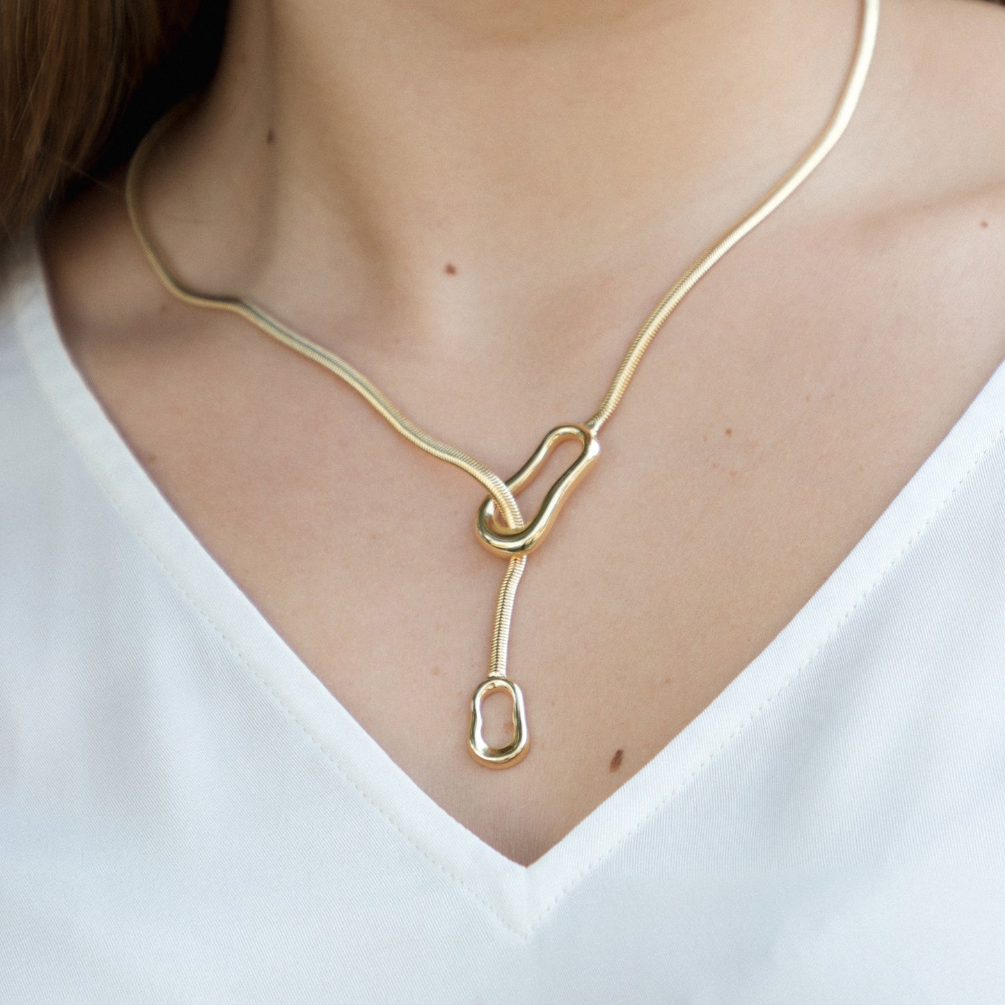 Collar Ajustable Doble Dije - Chapa de Oro