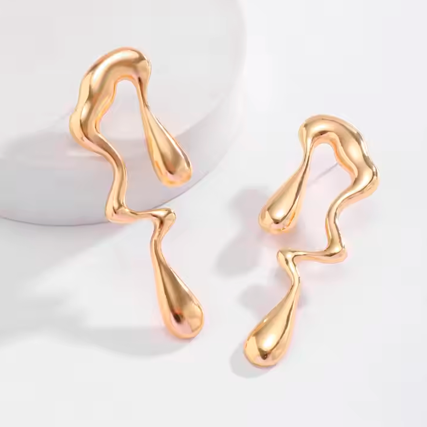 Drops Chunky Earrings - Chapa de Oro