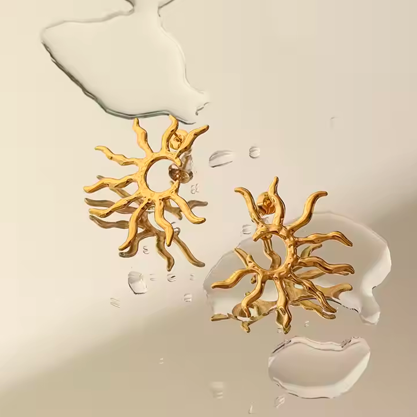 Sun Earrings - Chapa de Oro