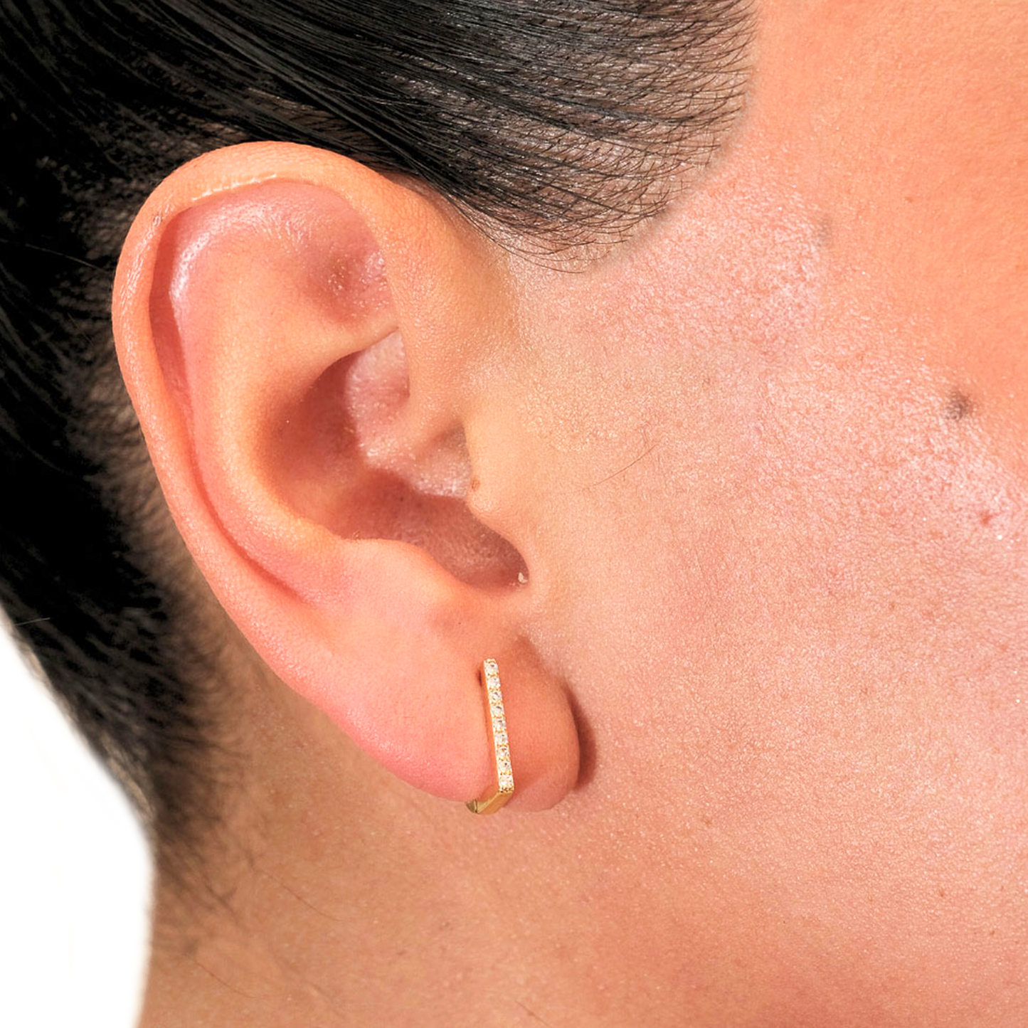 Zirconias Hoops - Chapa de Oro