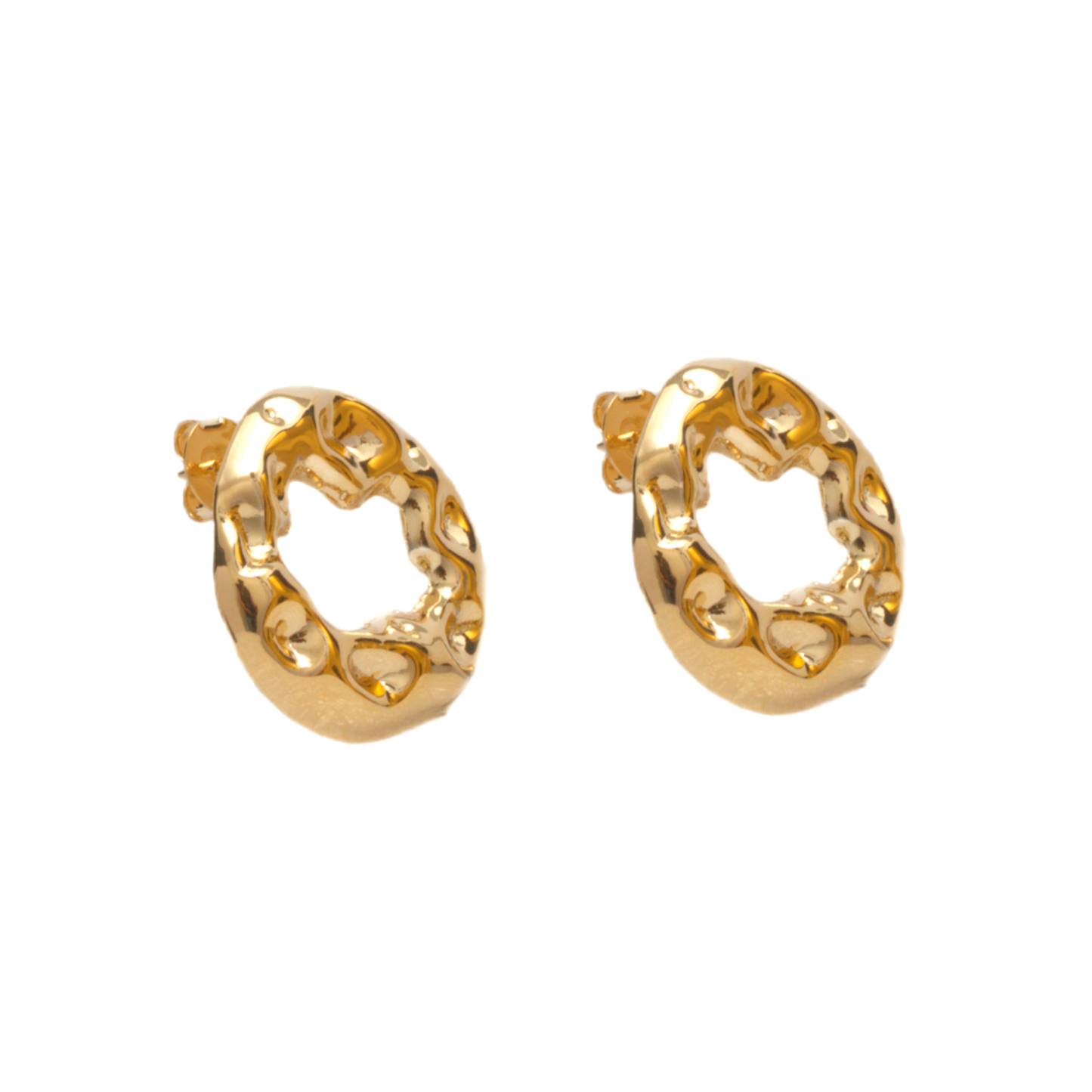 Aretes Dona con Relieve – Chapa de Oro