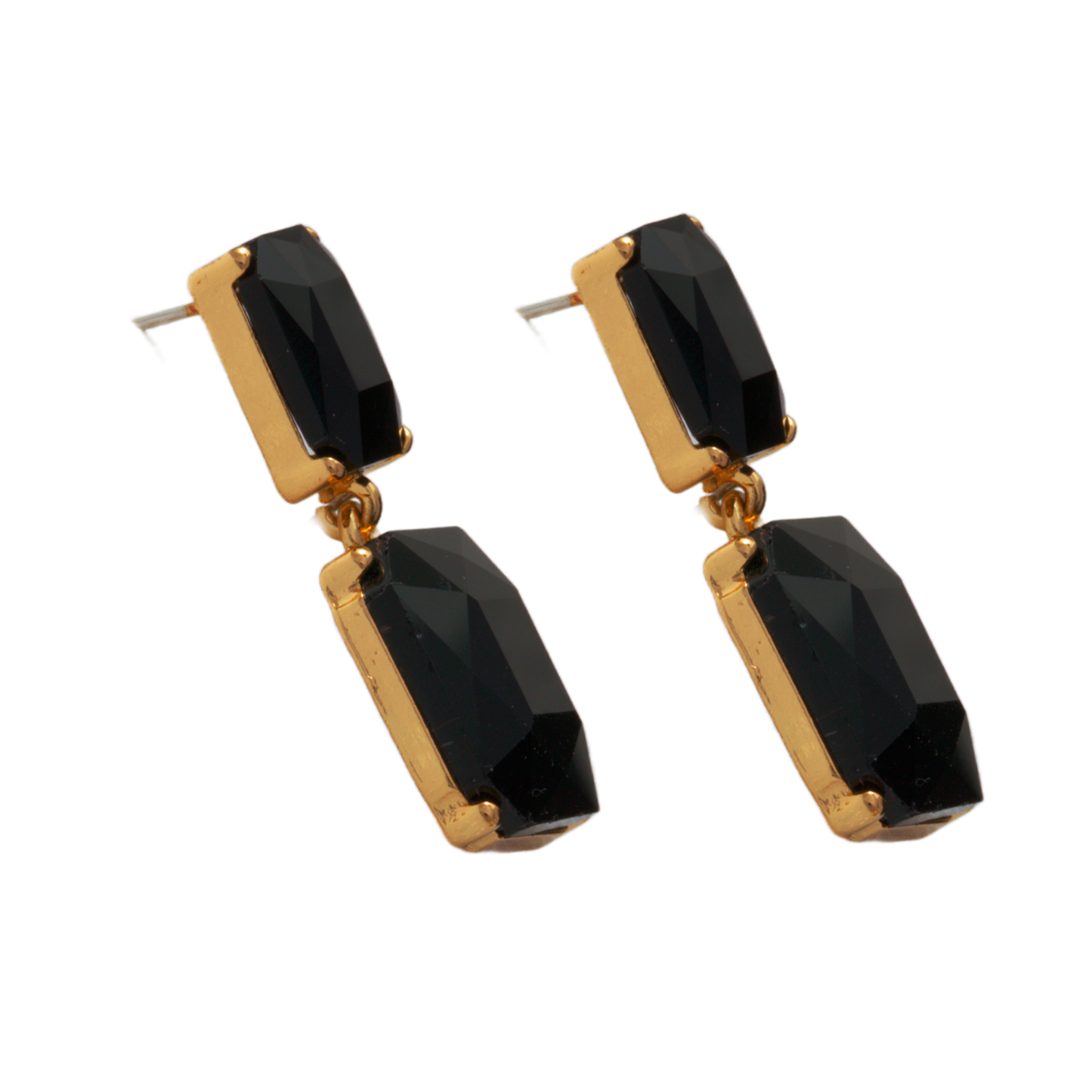 Crystal Party Earrings - Chapa de oro