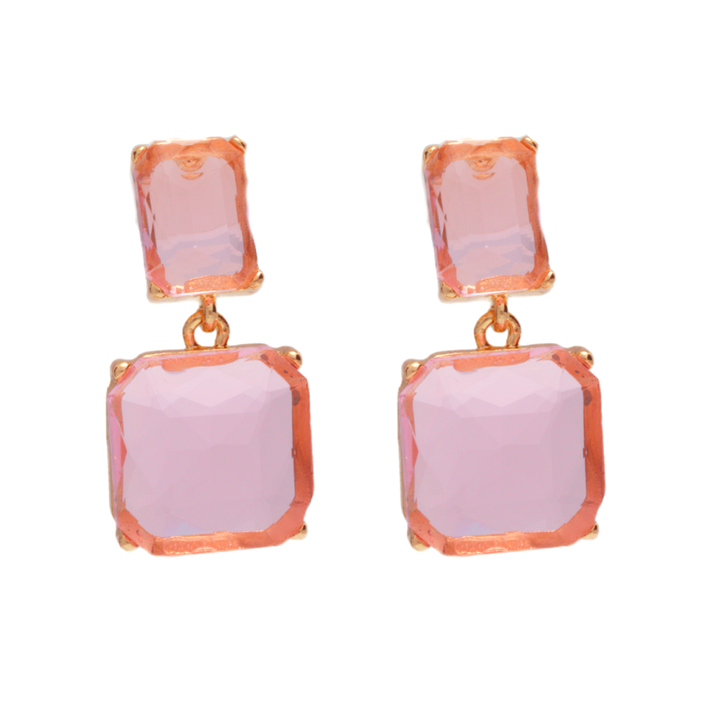 Crystal Party Earrings - Chapa de oro