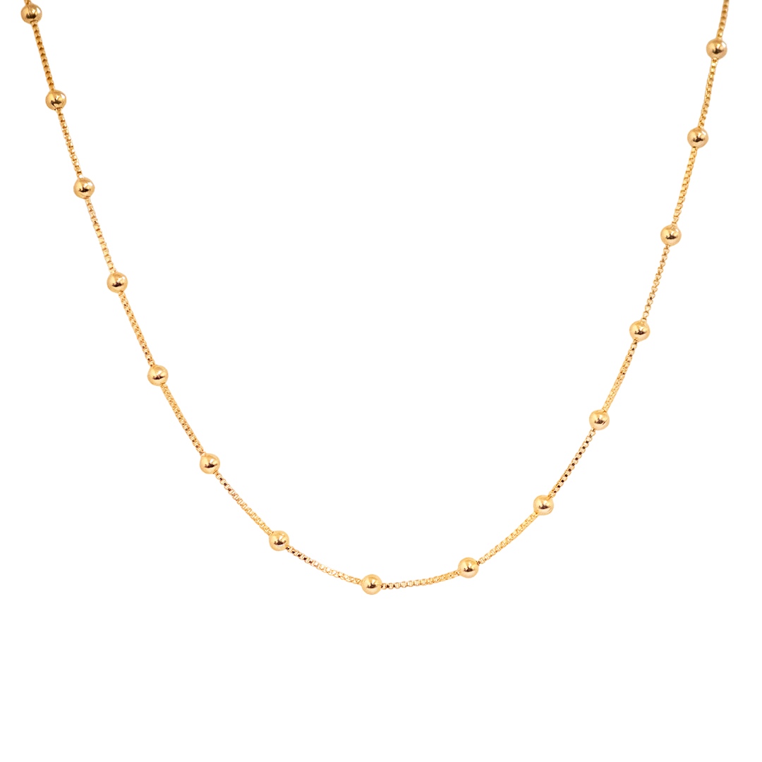 Collar con Bolitas – Chapa de Oro