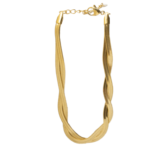 Brazalete Trenzado - Chapa de Oro