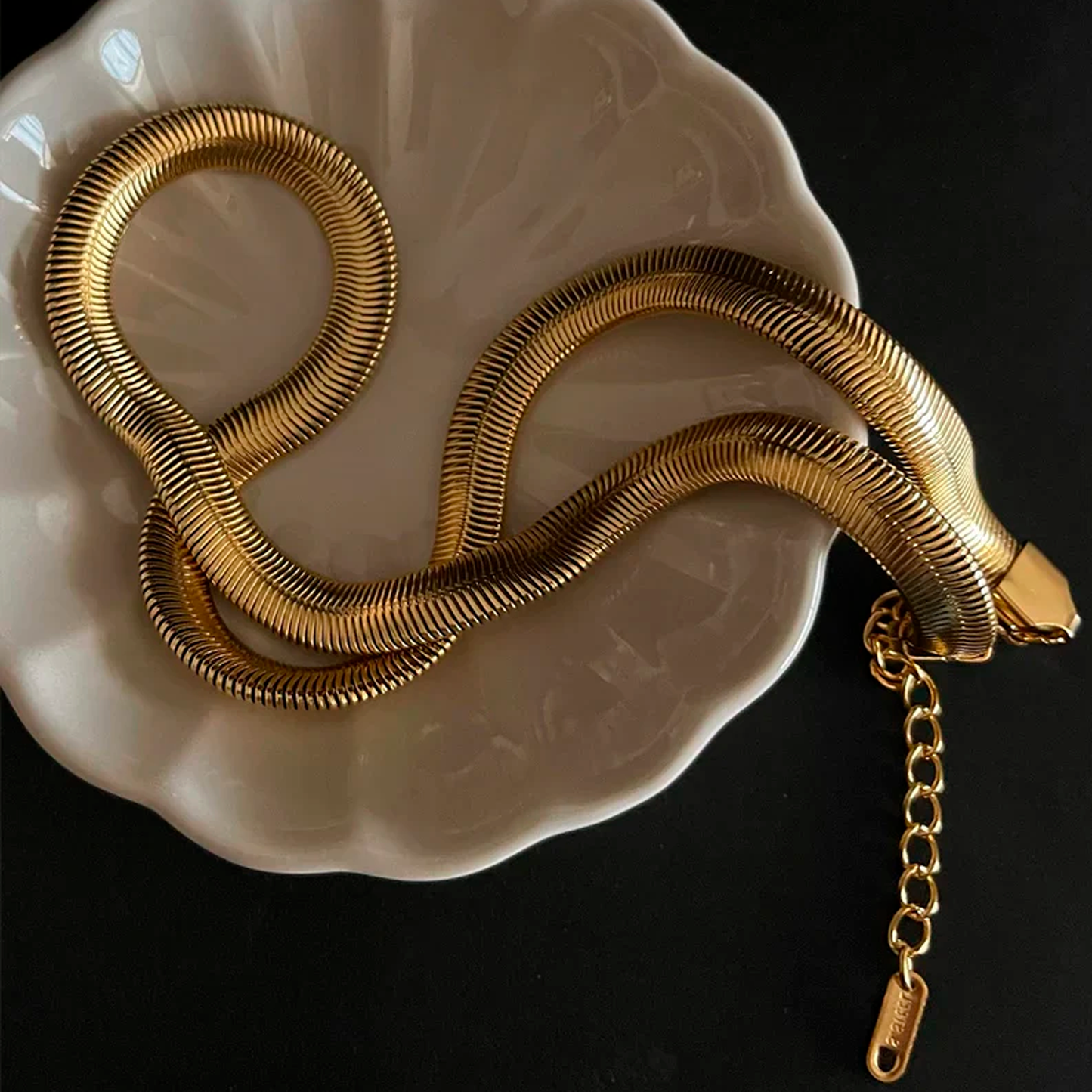 Cadena Plana - Chapa de Oro