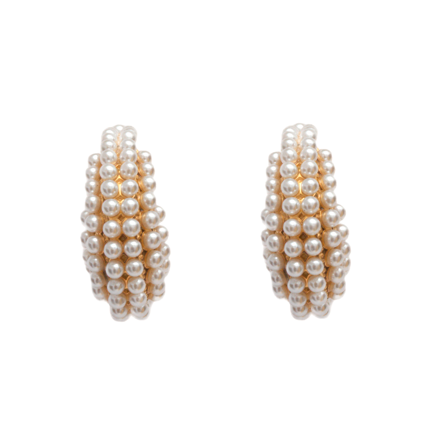 Arracada con Perlas - Chapa de Oro