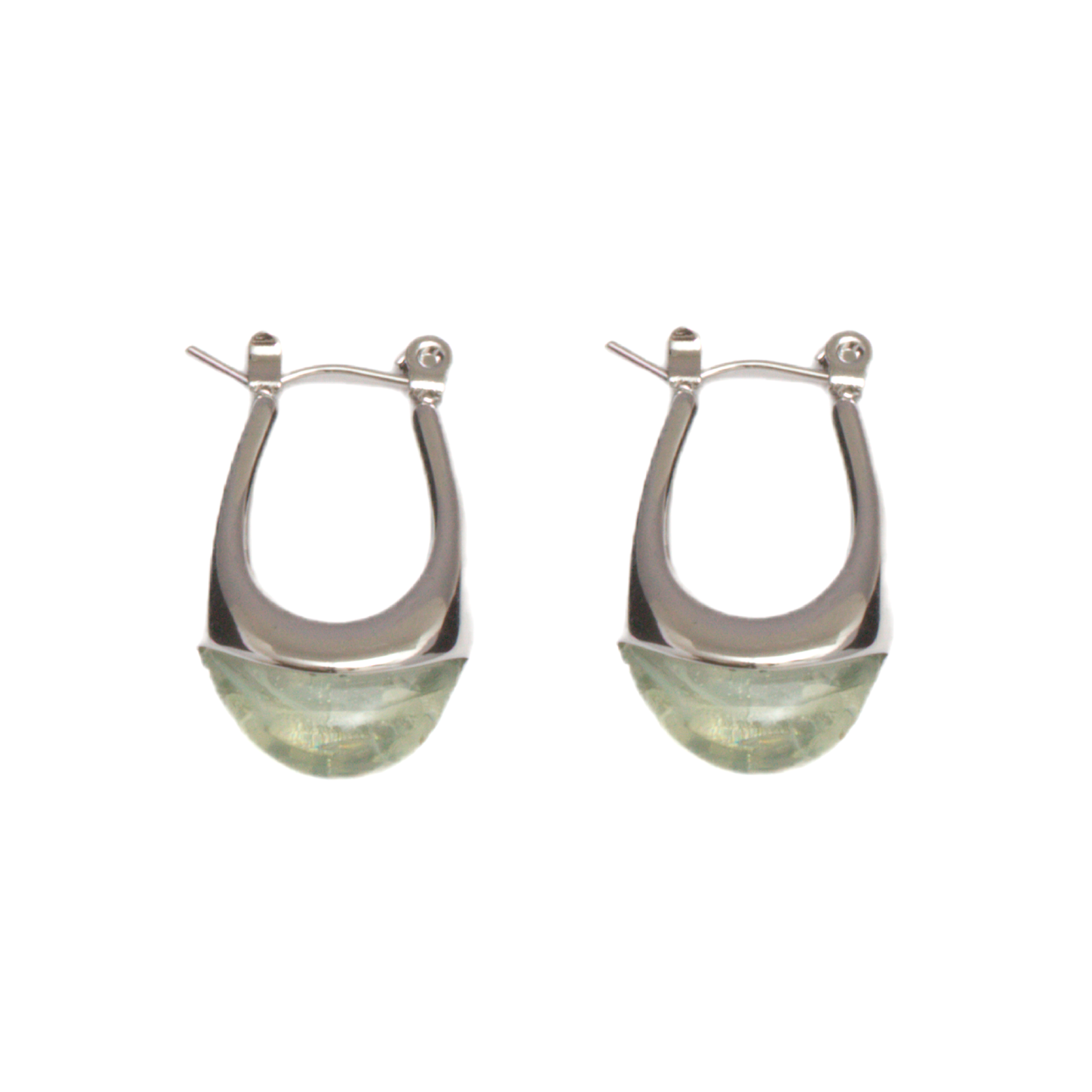 Arracada con Cristal - Chapa de Rodio