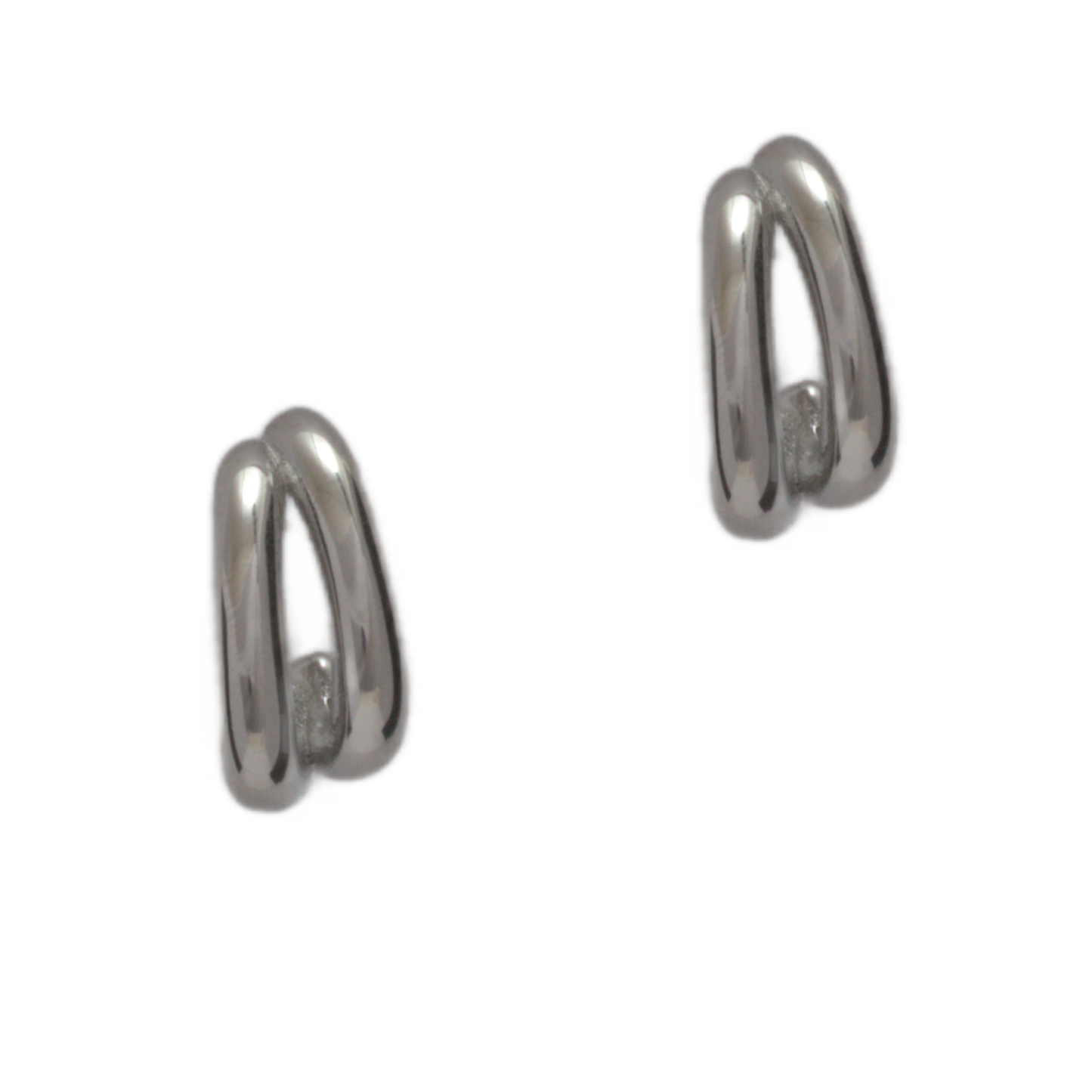 Arete Dos Lineas - Chapa de Rodio