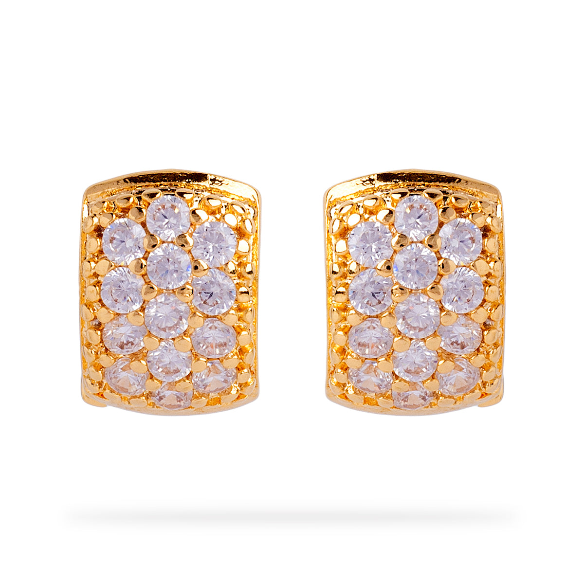 Mini Hoops with ZIrconias - Chapa de oro