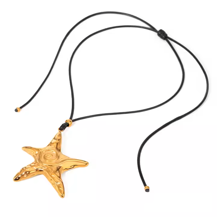 Collar Estrella de Mar Chunky - Chapa de Oro