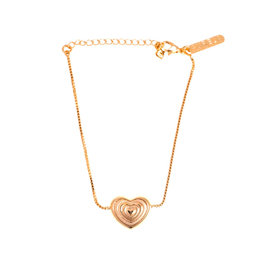 Brazalete Corazón - Chapa de Oro