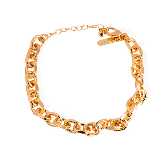 Pulsera Eslabones Chunky - Chapa de Oro