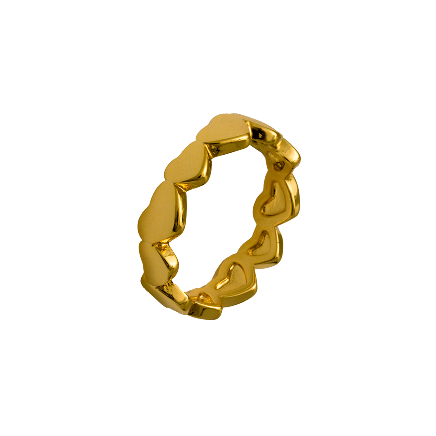 Anillo Corazones - Chapa de Oro