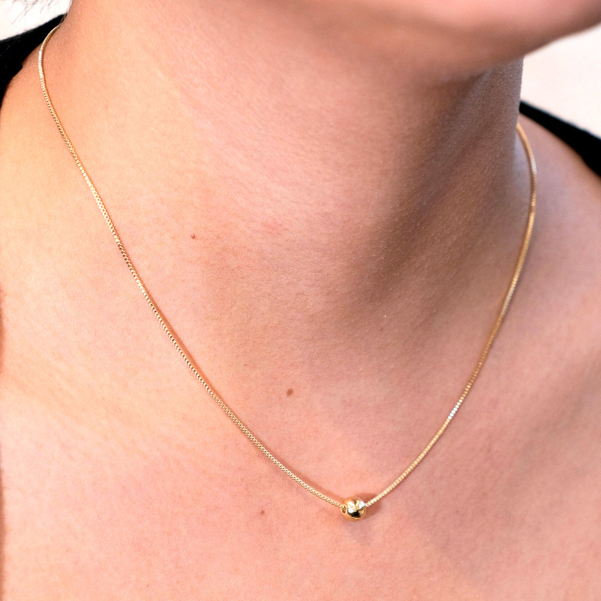 Cadena con Bolita - Chapa de Oro