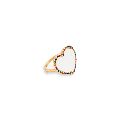 Anillo Golden Colored Heart – Chapa de Oro