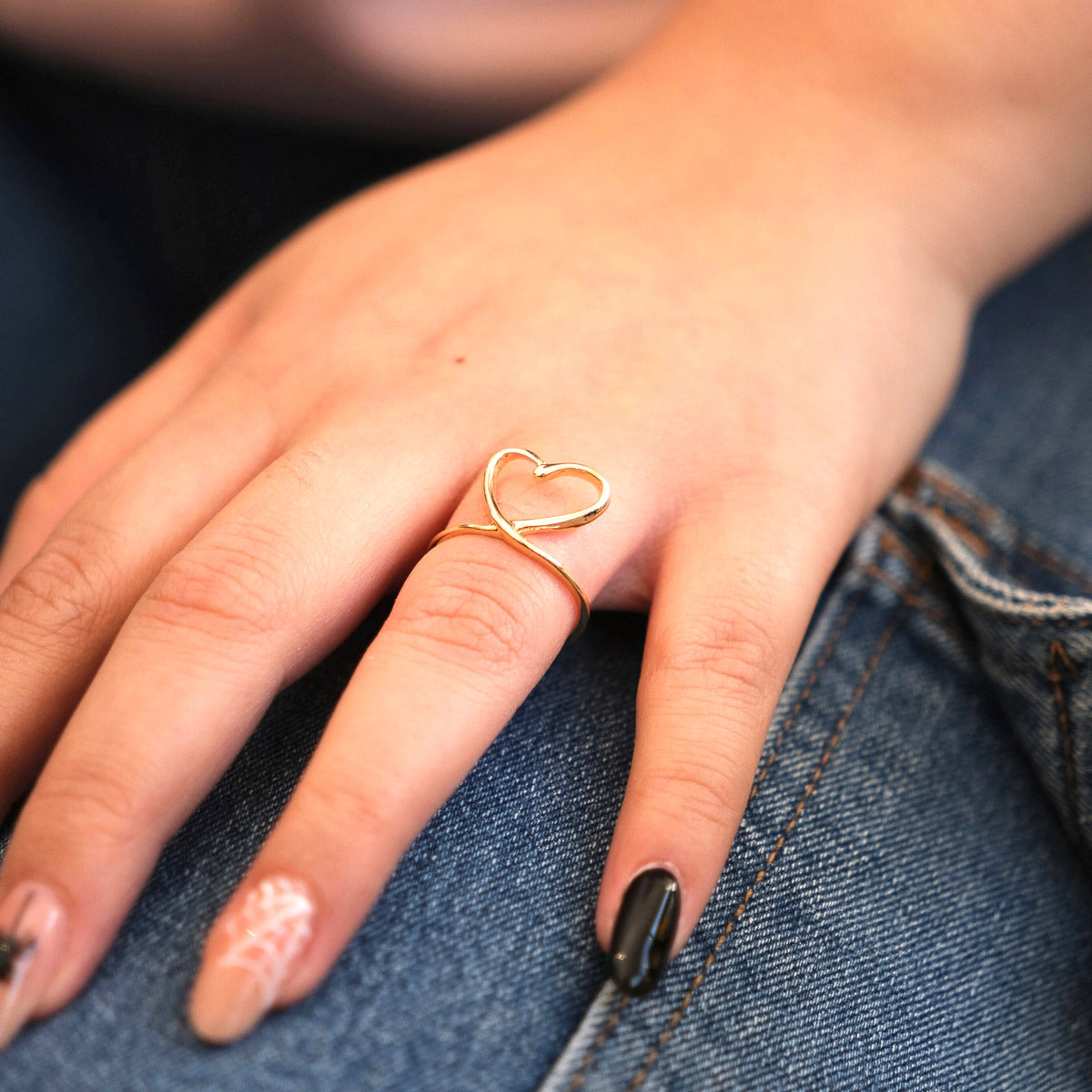 Anillo Heart - Chapa de Oro
