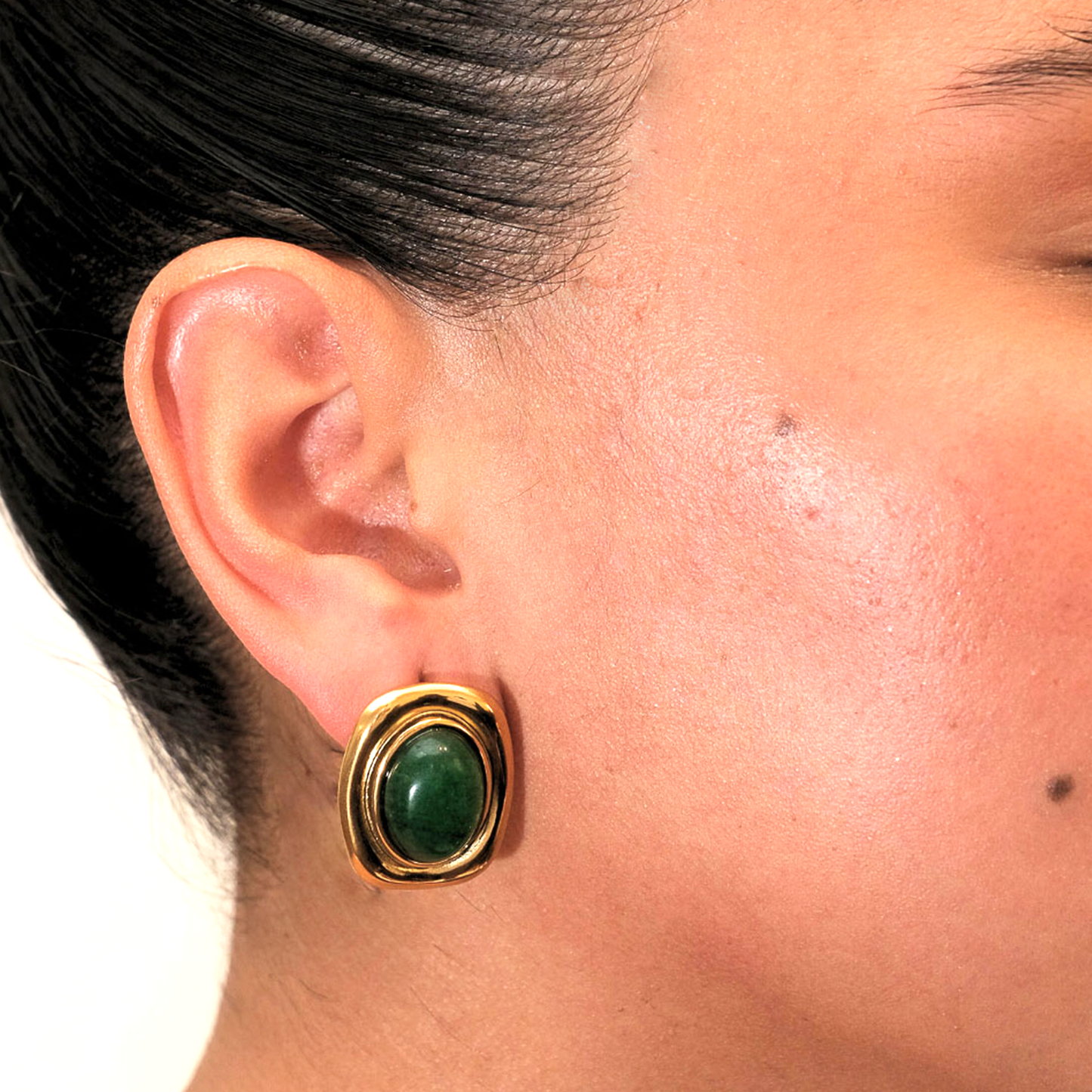Green Earring - Chapa de Oro