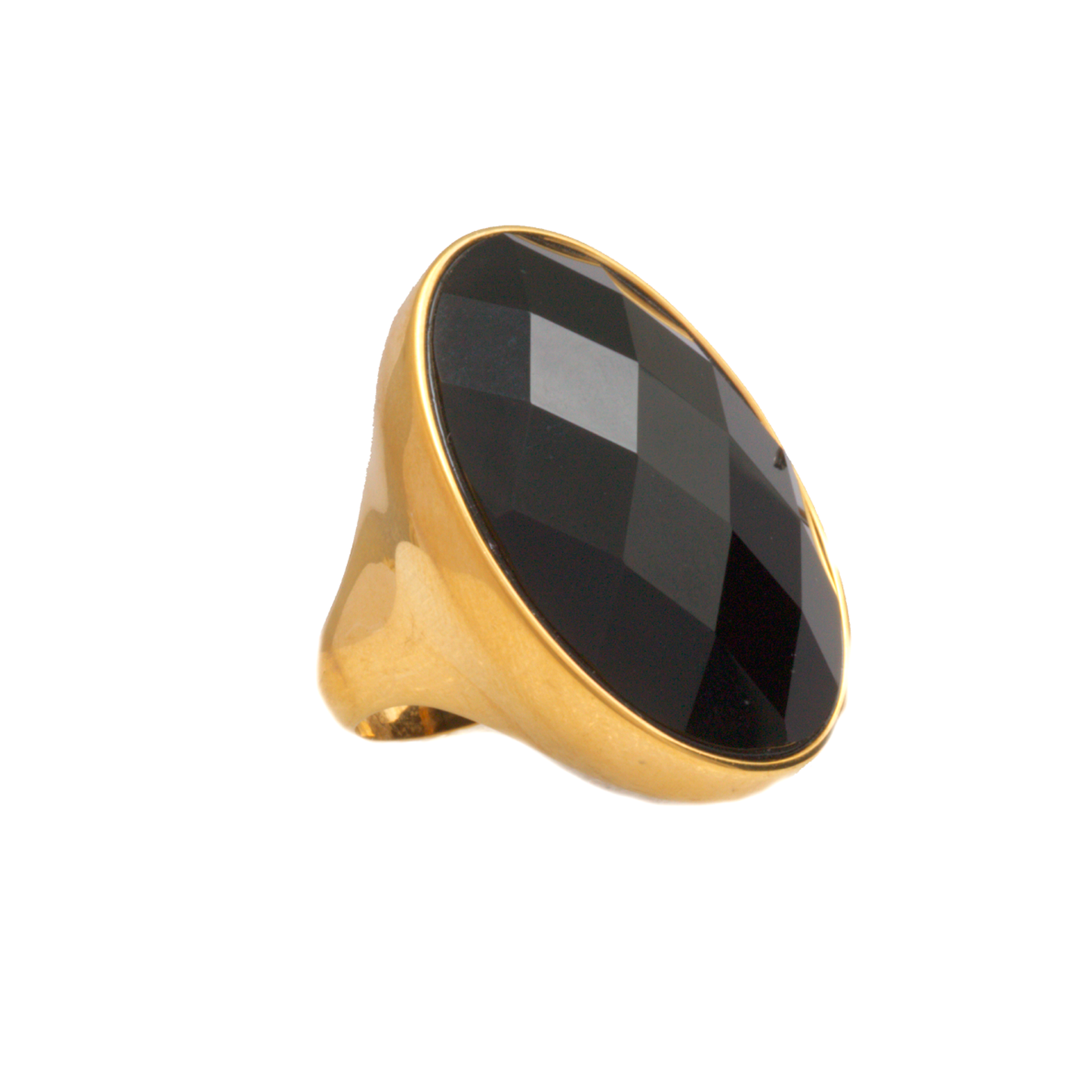 Anillo con Cristal - Chapa de Oro