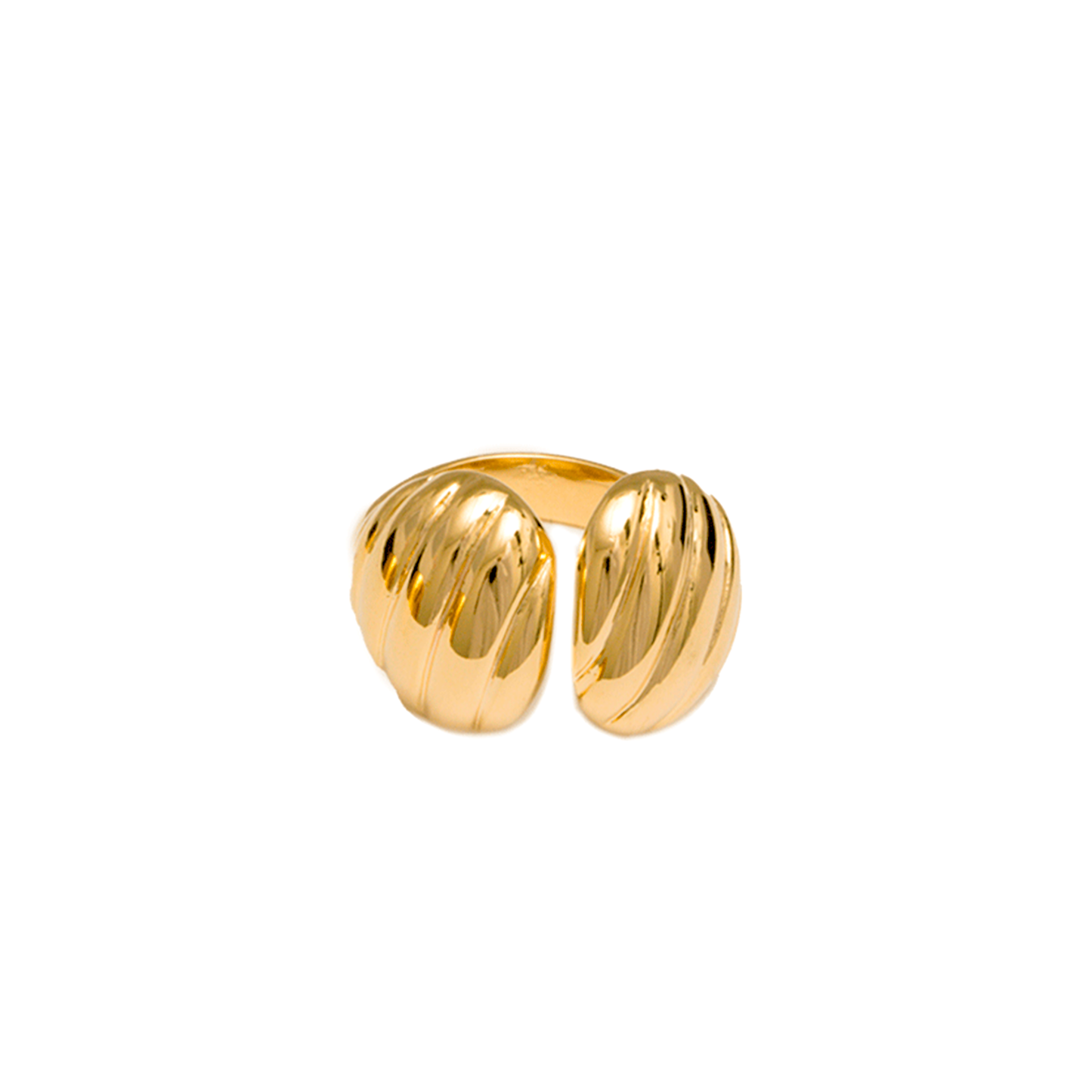 Anillo Conchas Ajustable - Chapa de Oro