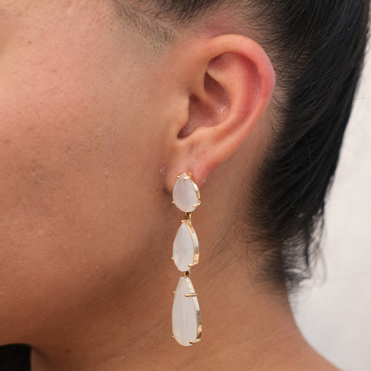 Aretes largos Piedras