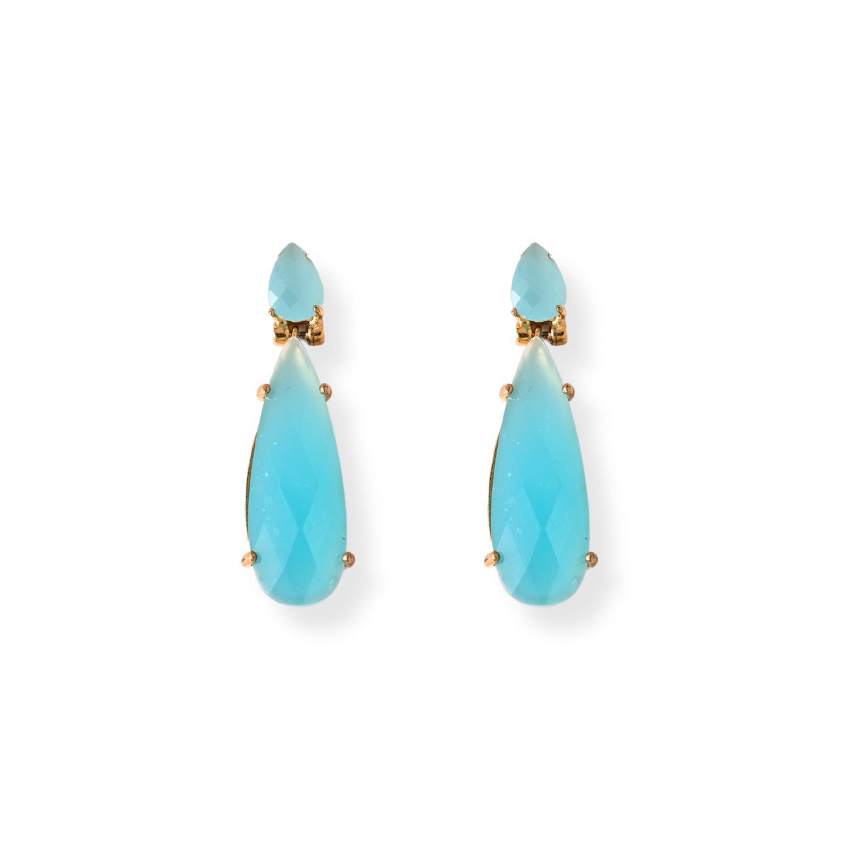 Aretes Piedras Celeste