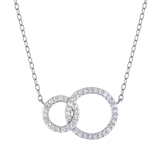 Collar Círculos Enlazado - Chapa de Rodio