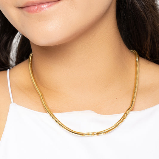 Snake Necklace - Chapa de Oro