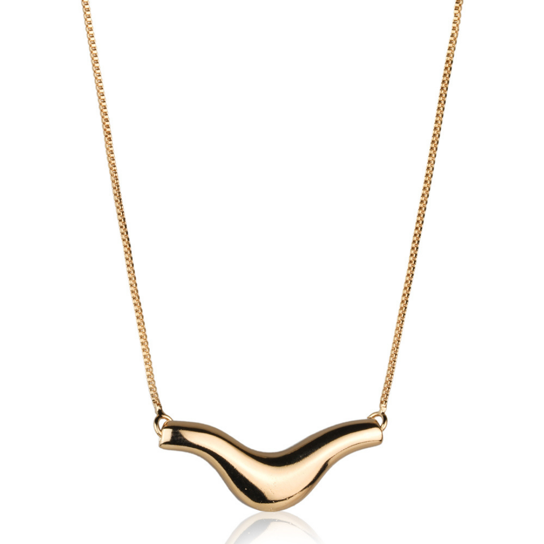 Collar Curva Chunky - Chapa de Oro