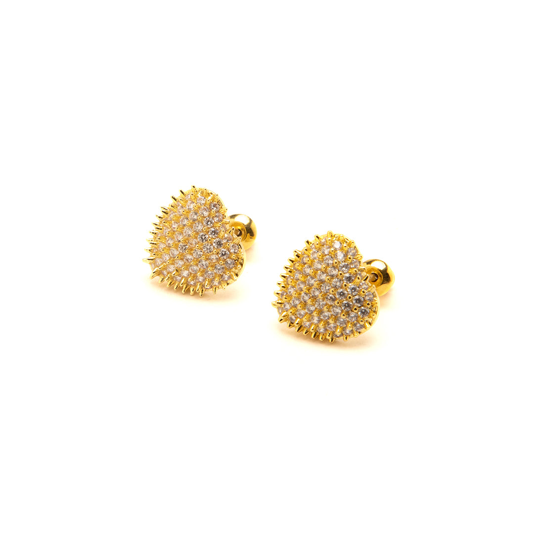 Set Hearts Zirconias – Chapa de Oro