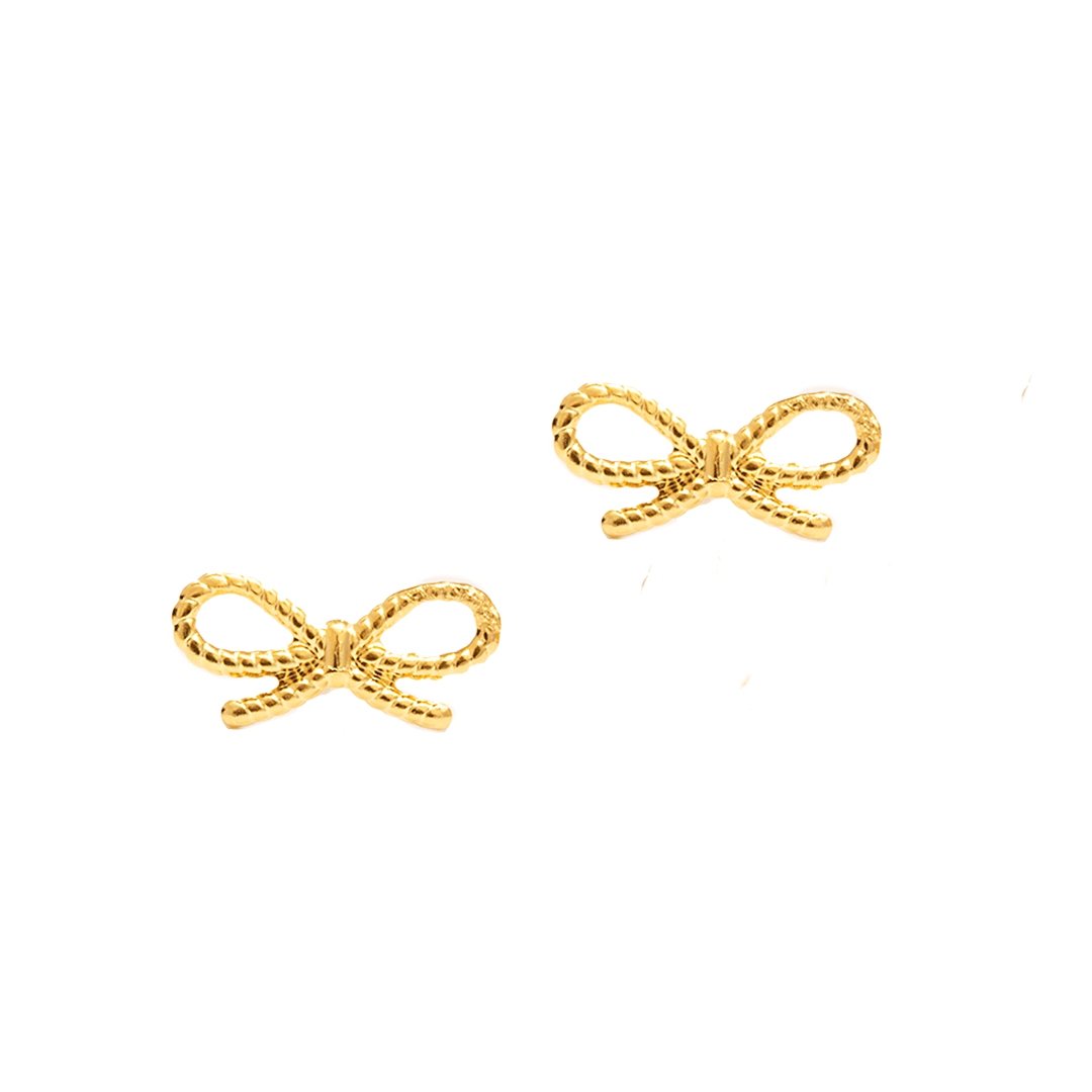 Aretes Moñito - Chapa de Oro