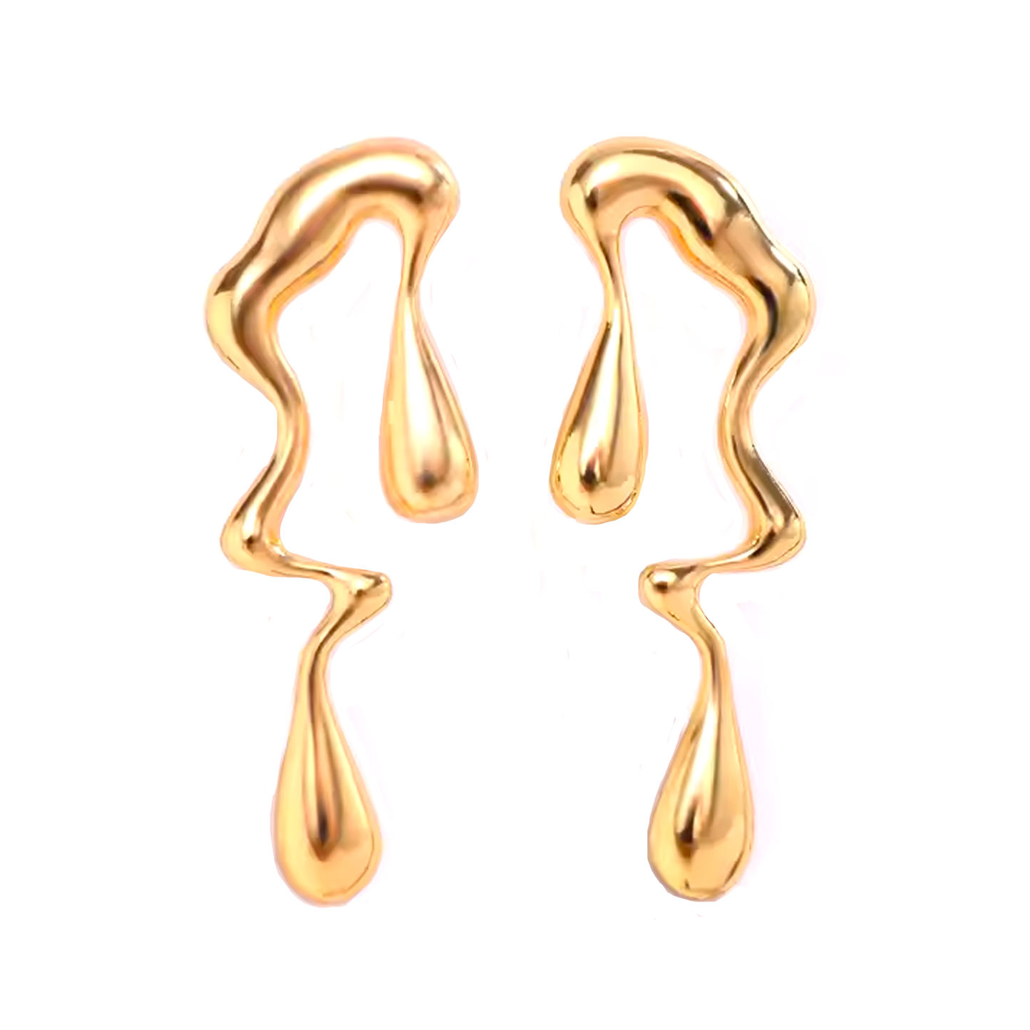 Drops Chunky Earrings - Chapa de Oro