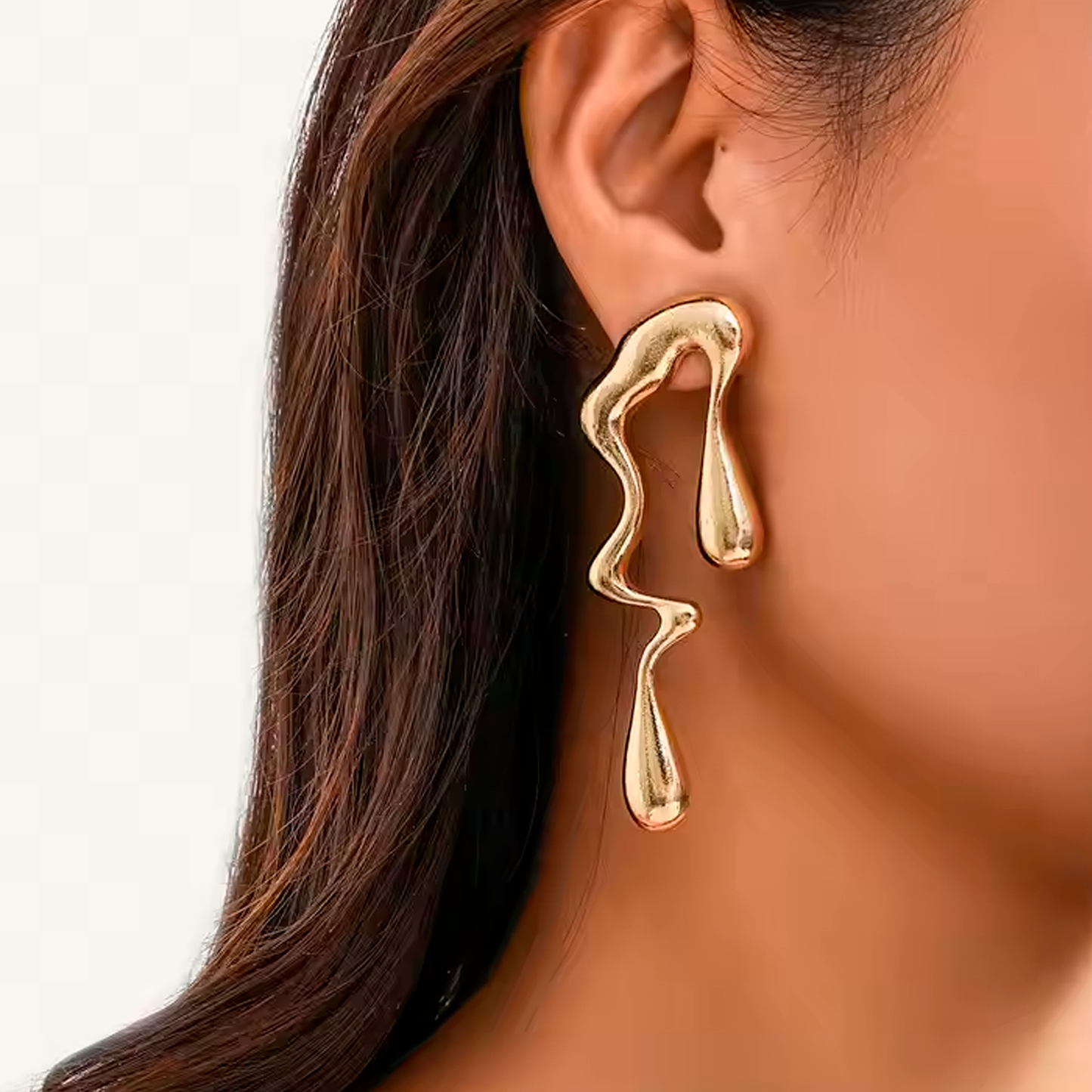 Drops Chunky Earrings - Chapa de Oro