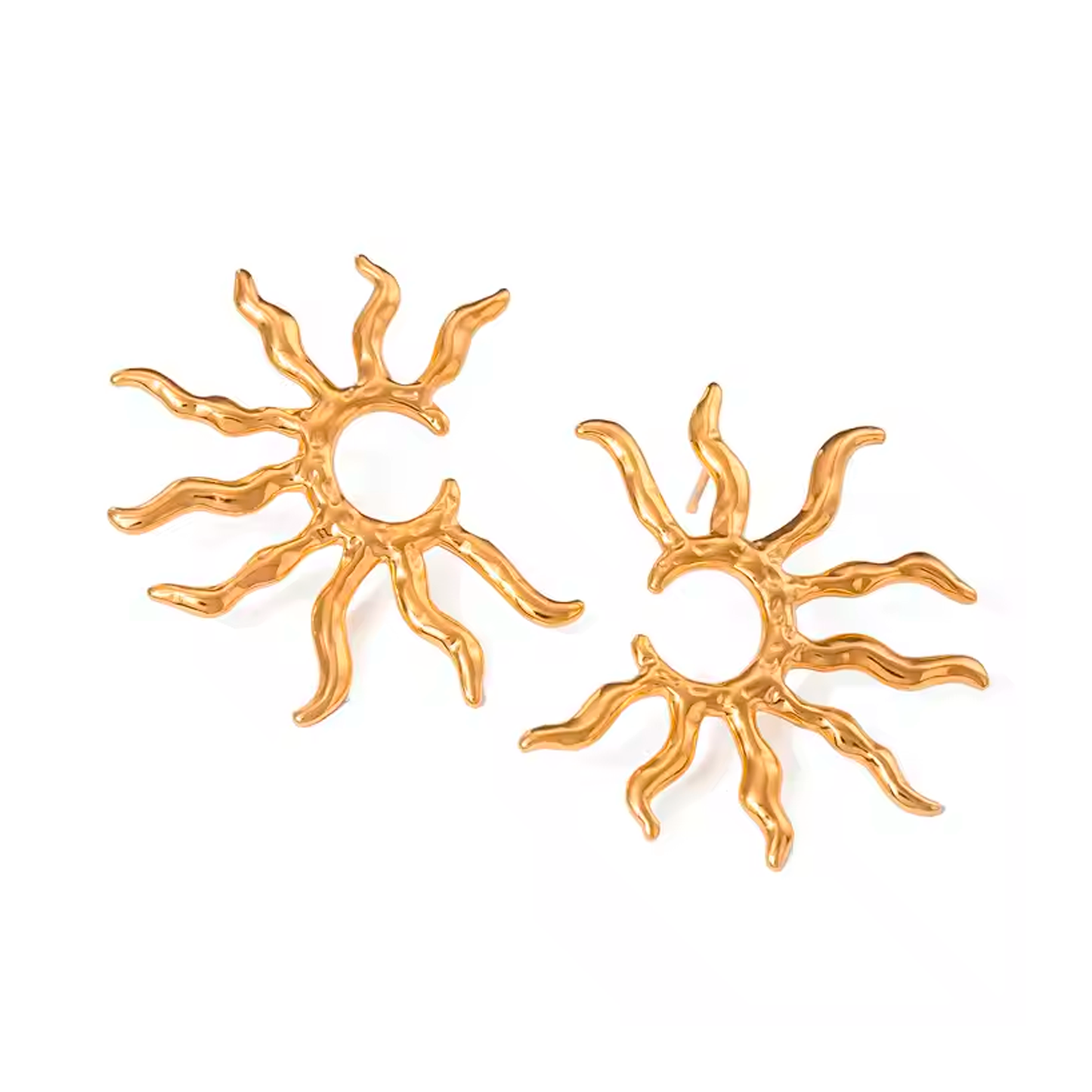 Sun Earrings - Chapa de Oro
