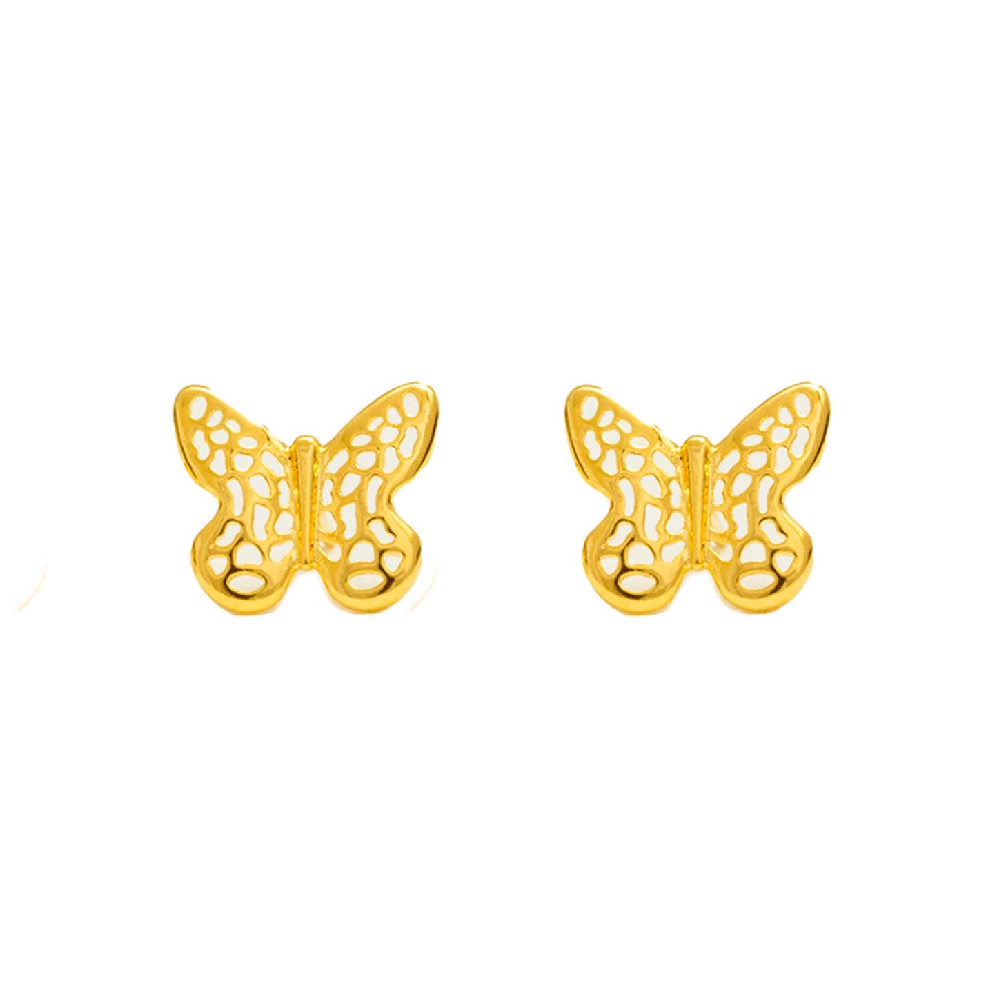 Aretes Mariposa - Chapa de Oro