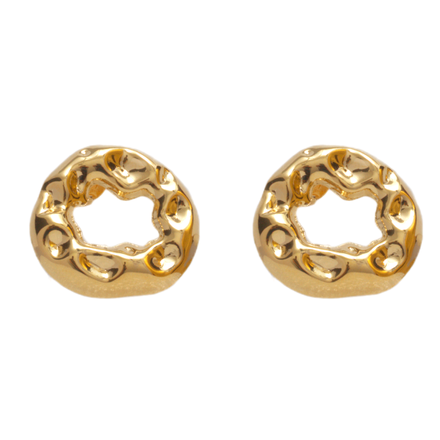 Aretes Dona con Relieve – Chapa de Oro