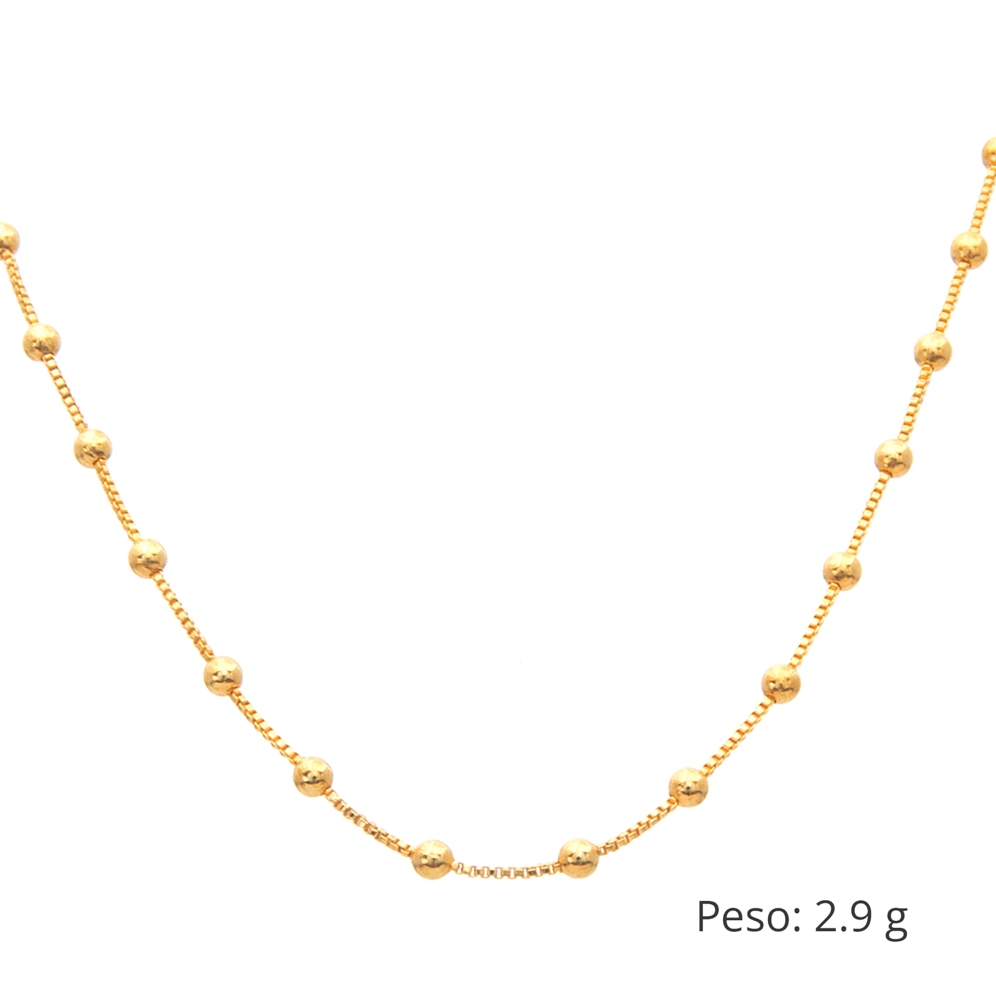 Collar con Bolitas – Chapa de Oro