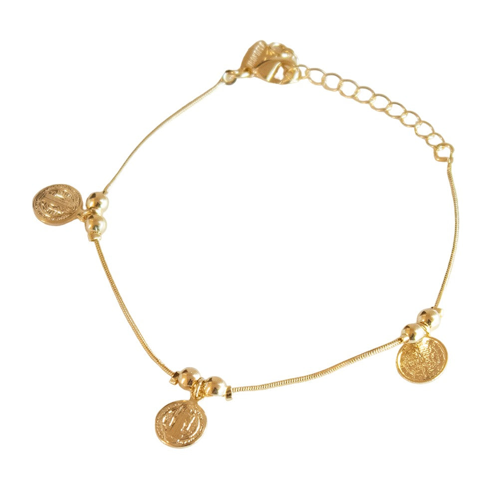 Pulsera San Benito - Chapa de Oro