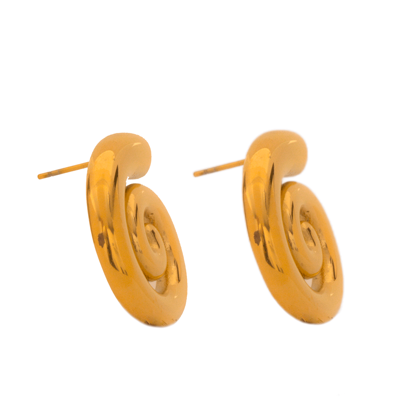 Aretes Caracol - Chapa de Oro