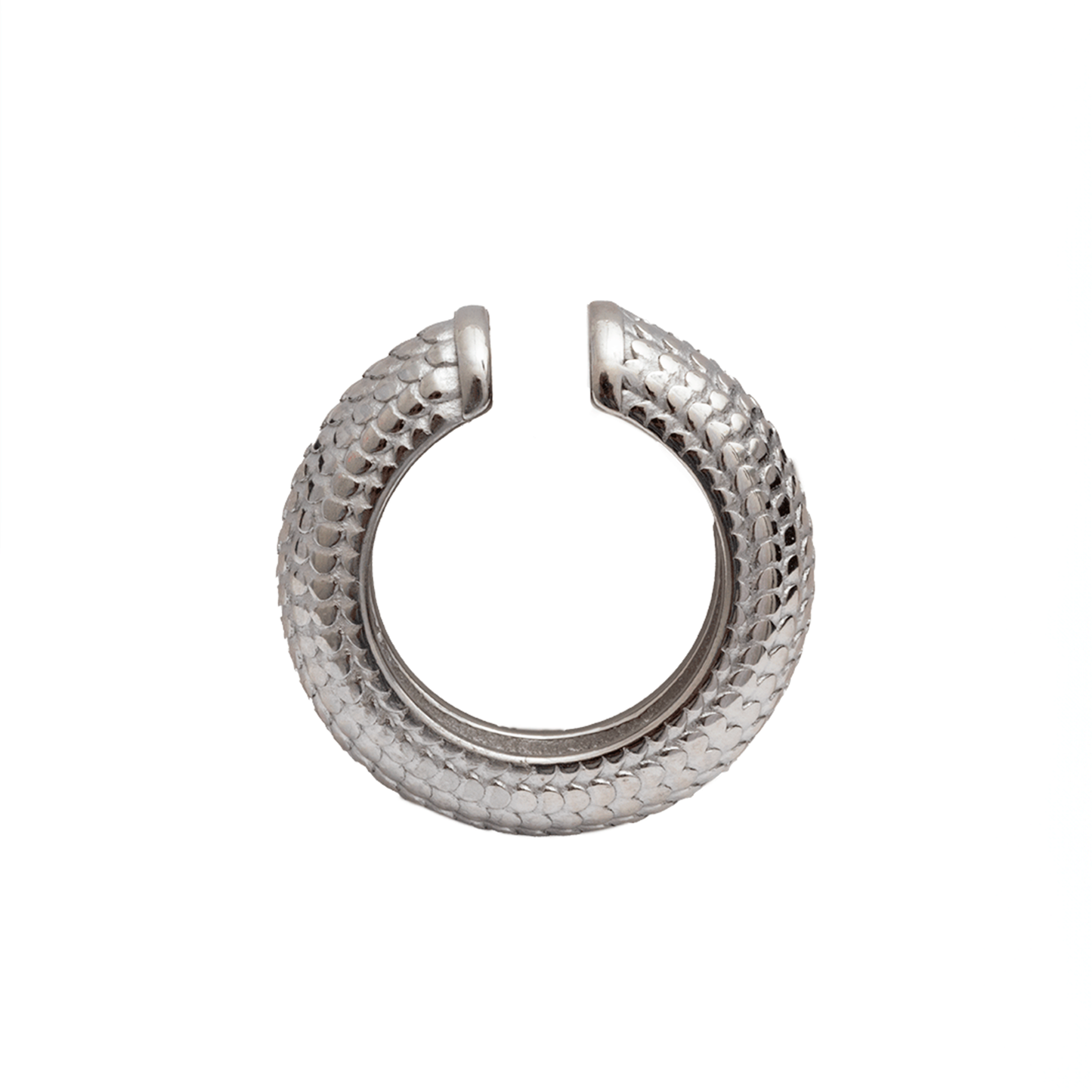 Chunky Earcuff Texturizado - Chapa de Rodio