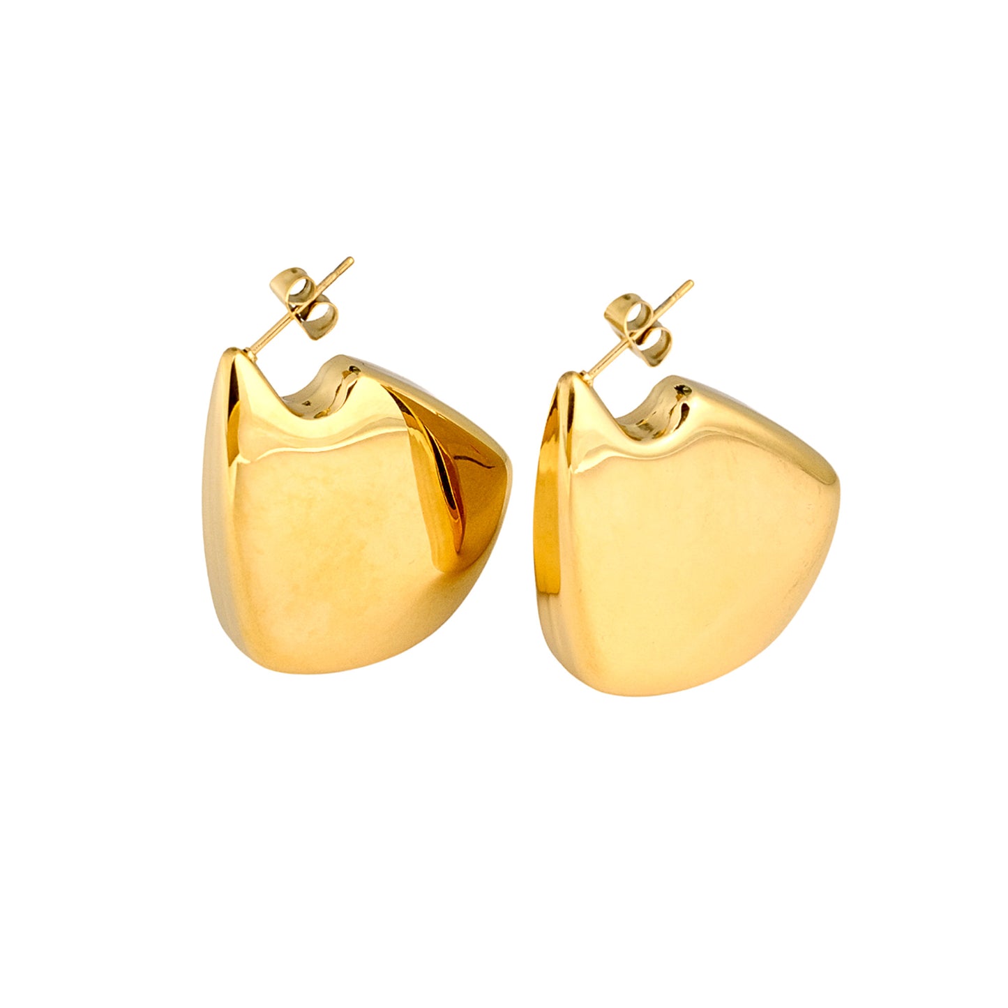 Dupes Earrings Bottega Veneta - Chapa de Oro