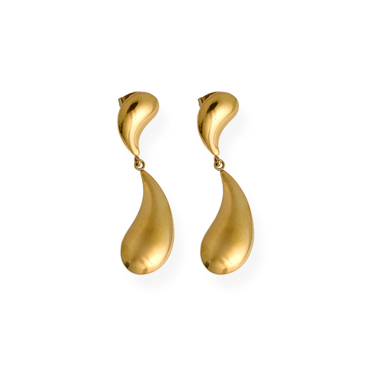 Aretes Drops - Chapa de Oro